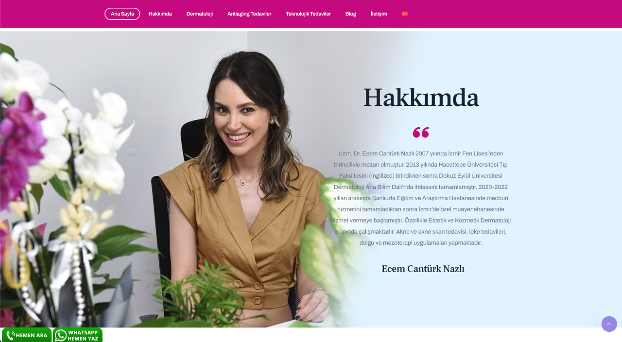 Uzm. Dr. Ecem Cantürk Nazlı: İzmir’de Estetik ve Kozmetik Dermatolojinin Güvenilir Adresi