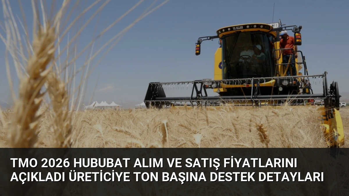 TMO 2026 Hububat Alım ve Satış Fiyatlarını Açıkladı Üreticiye Ton Başına Destek Detayları