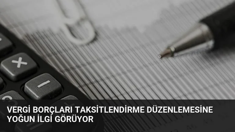 Vergi Borçları Taksitlendirme Düzenlemesine Yoğun İlgi Görüyor