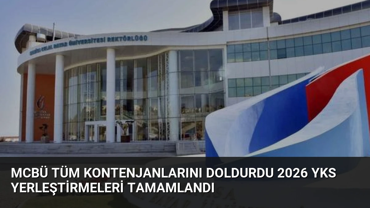 MCBÜ Tüm Kontenjanlarını Doldurdu 2026 YKS Yerleştirmeleri Tamamlandı