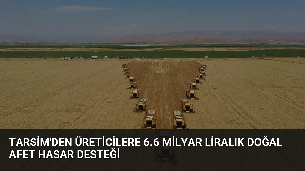 TARSİM’den Üreticilere 6.6 Milyar Liralık Doğal Afet Hasar Desteği