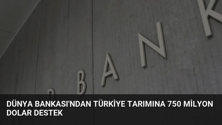Dünya Bankası’ndan Türkiye Tarımına 750 Milyon Dolar Destek