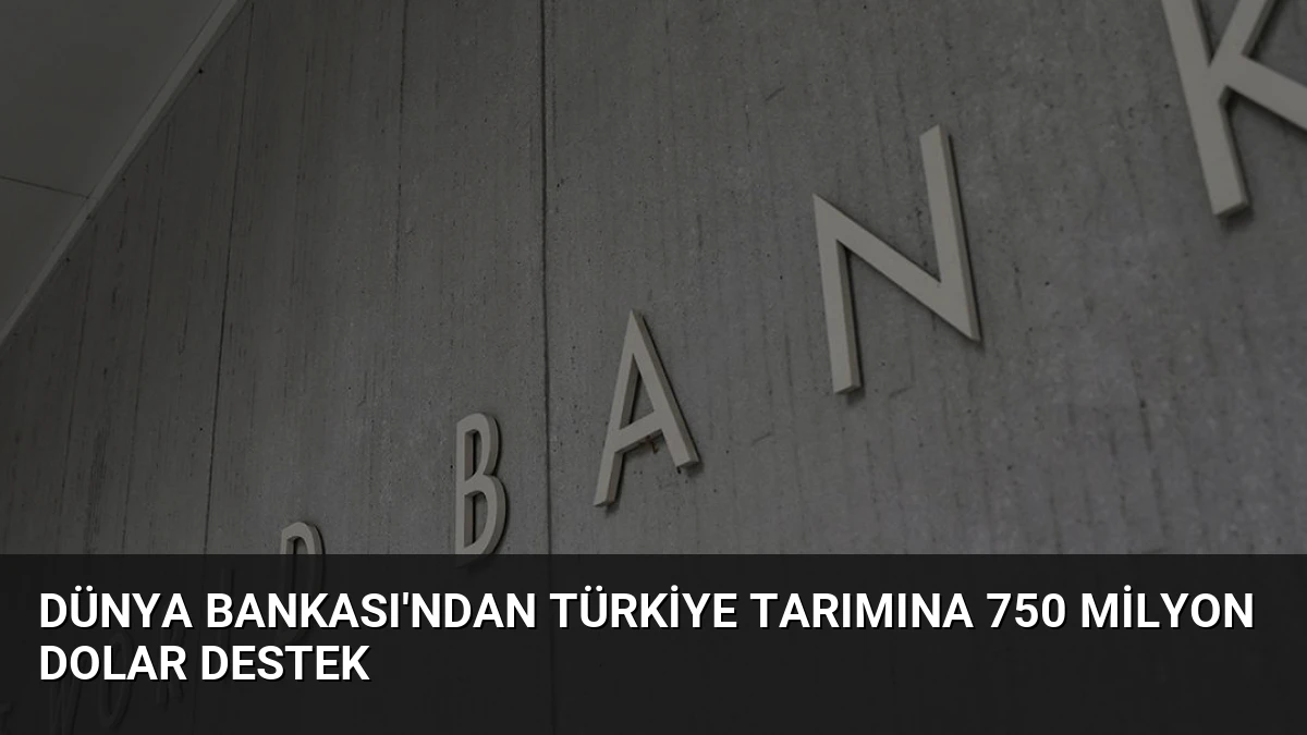 Dünya Bankası’ndan Türkiye Tarımına 750 Milyon Dolar Destek