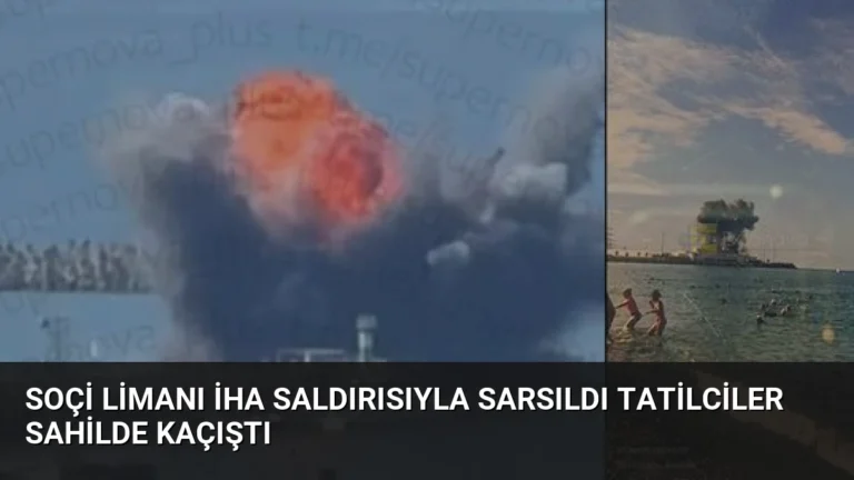 Soçi Limanı İHA Saldırısıyla Sarsıldı Tatilciler Sahilde Kaçıştı