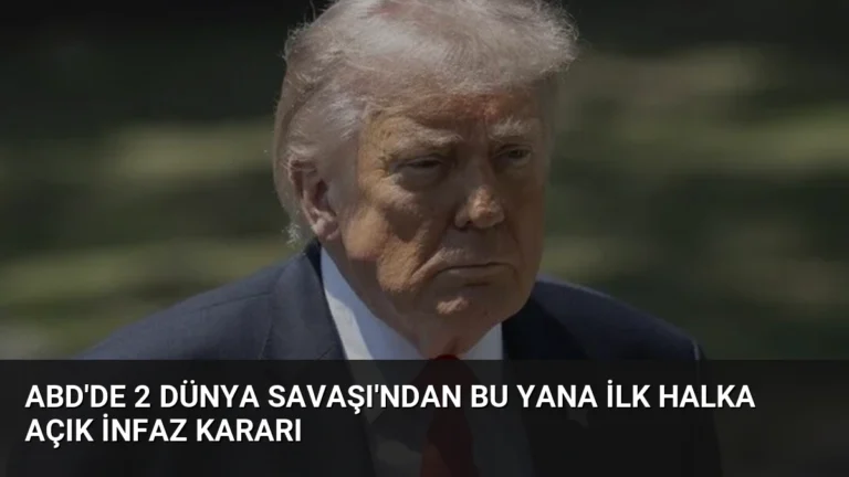 ABD’de 2 Dünya Savaşı’ndan Bu Yana İlk Halka Açık İnfaz Kararı