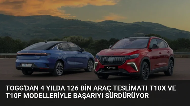 Togg’dan 4 Yılda 126 Bin Araç Teslimatı T10X ve T10F Modelleriyle Başarıyı Sürdürüyor