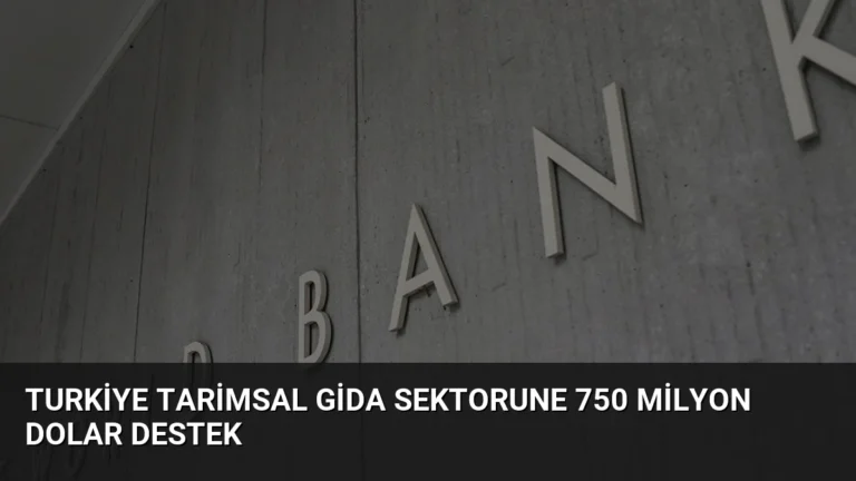 Turkiye Tarimsal Gida Sektorune 750 Milyon Dolar Destek